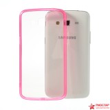 Полимерный TPU Чехол Transparent vs black Для Samsung Galaxy Grand 2 Duos G7102 (Розовый)